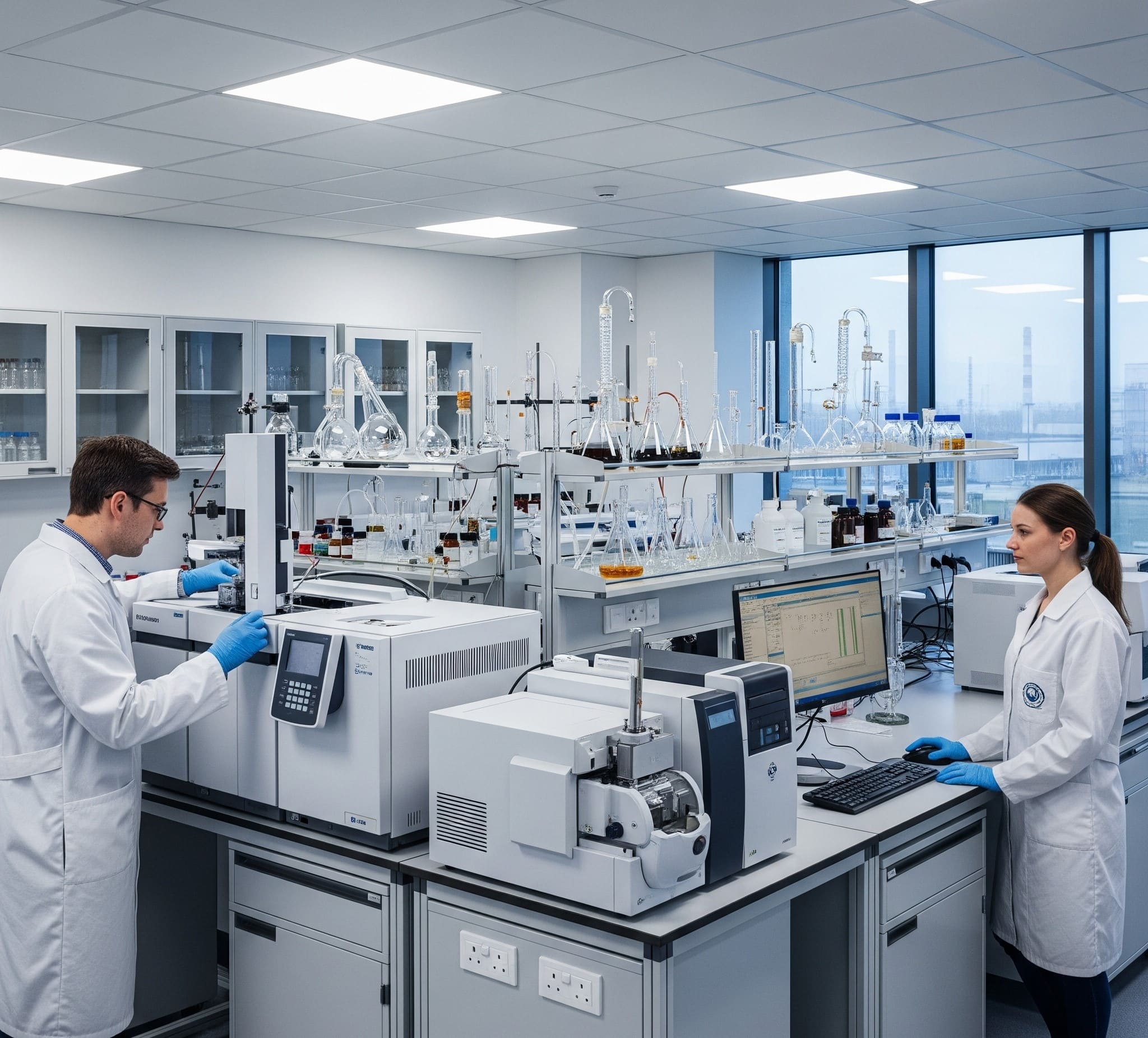 Chemical laboratory and research facilities at Alexandria Petroleum Company