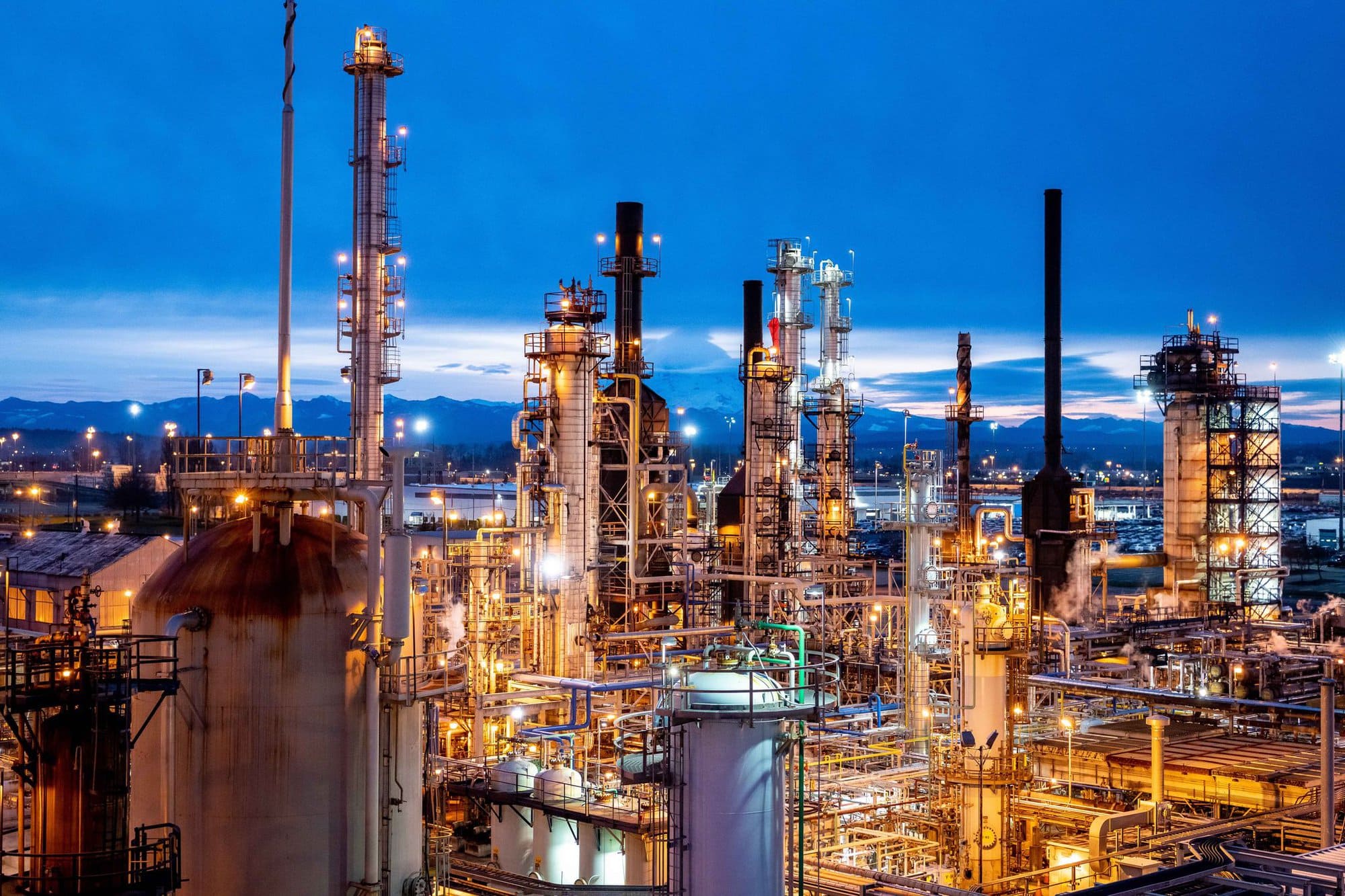 Data analytics dashboard showing petroleum operations